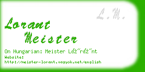 lorant meister business card
